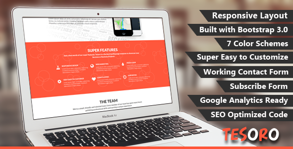 Tesoro - Super Simple Landing Page