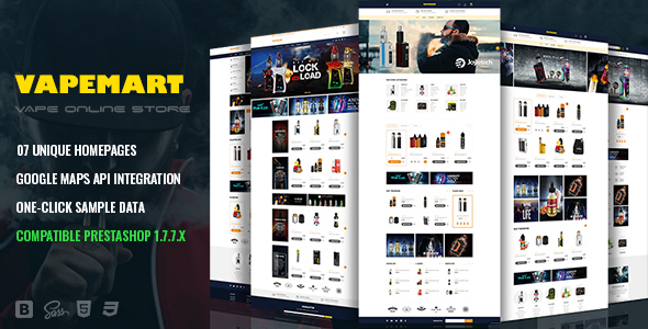 VapeMart - Electronic Cigarettes & Accessories Prestashop 1.7 Theme