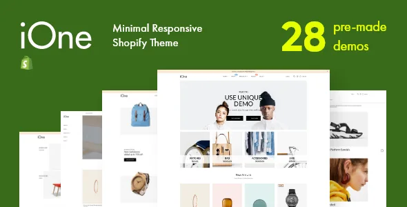 iOne - Drag & Drop Minimal Responsive Shopify Theme