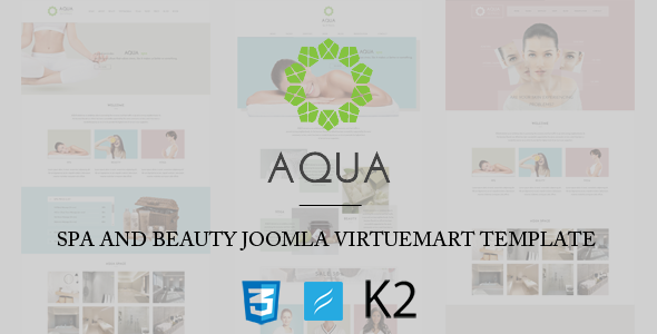 Aqua - Spa and Beauty Joomla VirtueMart Template
