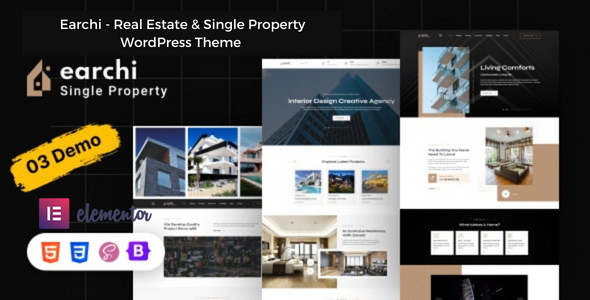 Earchi - Real Estate & Single Property WordPress Theme