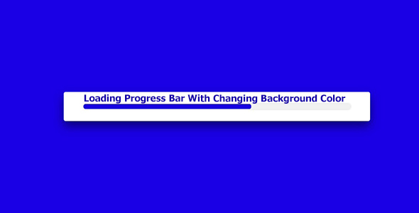 Loading Progress bar with changing Background Color