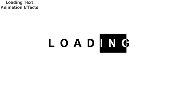Loading Text Animation Effects