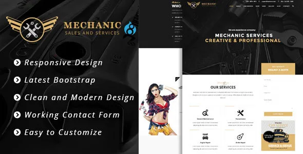 Mechanic - Car Service & Workshop Bootstrap Drupal 8 Theme