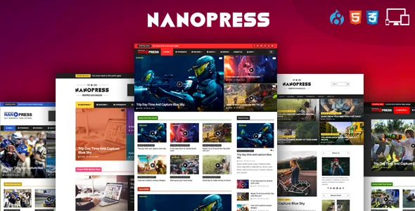 Nanopress - Responsive Blog & Magazine Drupal 8 Theme