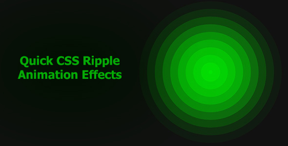 Quick CSS Ripple Animation effects