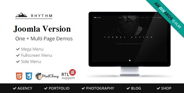Rhythm - Multipurpose One/Multi Page Joomla Template