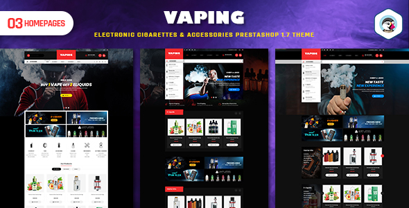 Vaping - Electronic Cigarettes & Accessories Prestashop 1.7 Theme