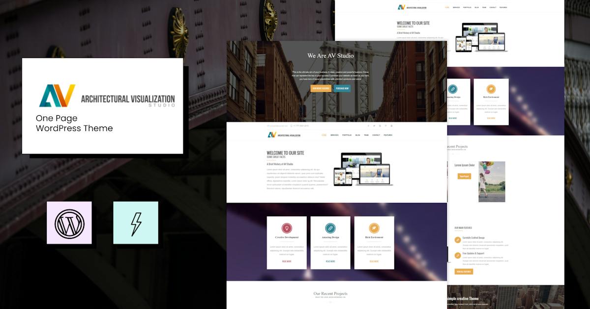 AV Studio - One Page WordPress Theme