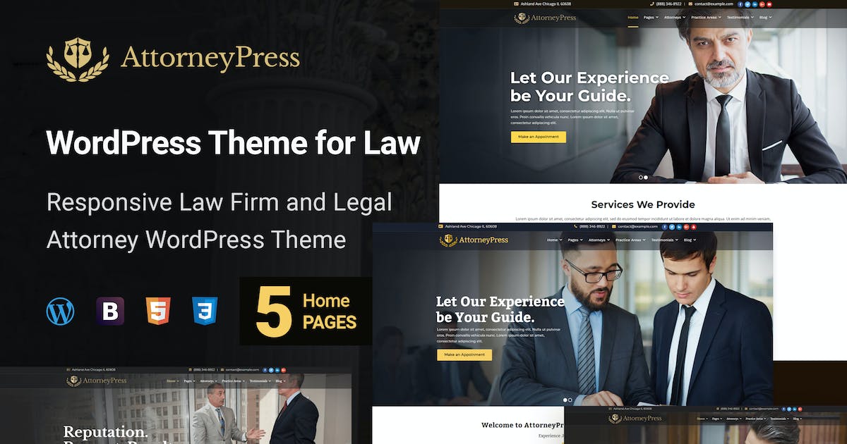 Attorney Press - Lawyer WordPress Theme