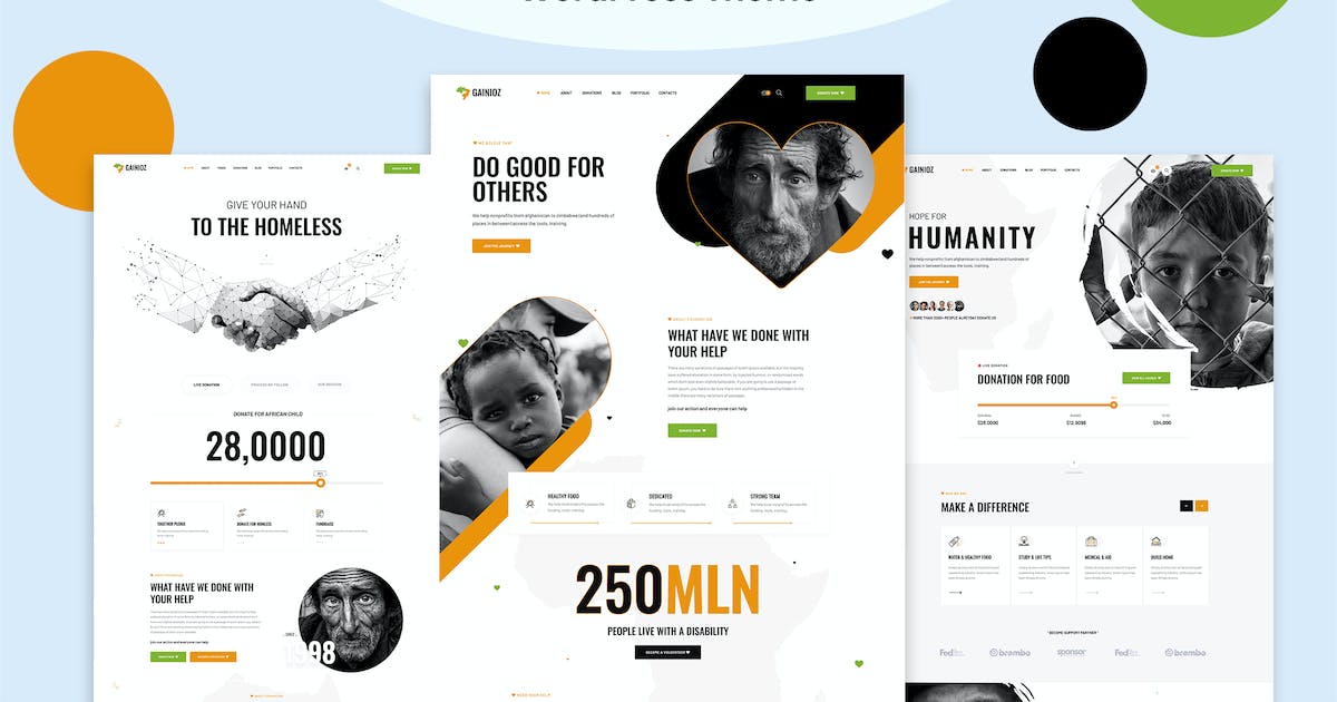 Gainioz - Charity & Donation WordPress Theme