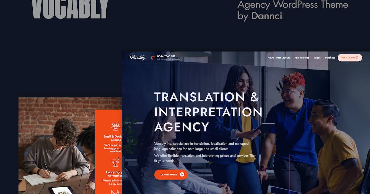 Vocably - Translation, Interpretation Agency Theme