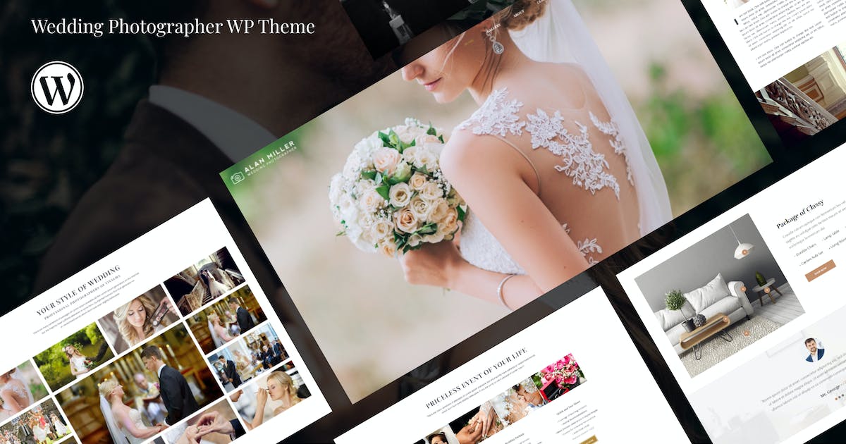 Wedding Photographer WordPress Theme - Vivagh