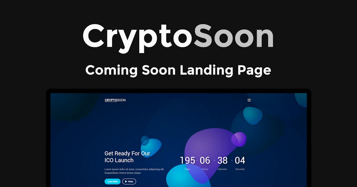 CryptoSoon - Coming Soon Template