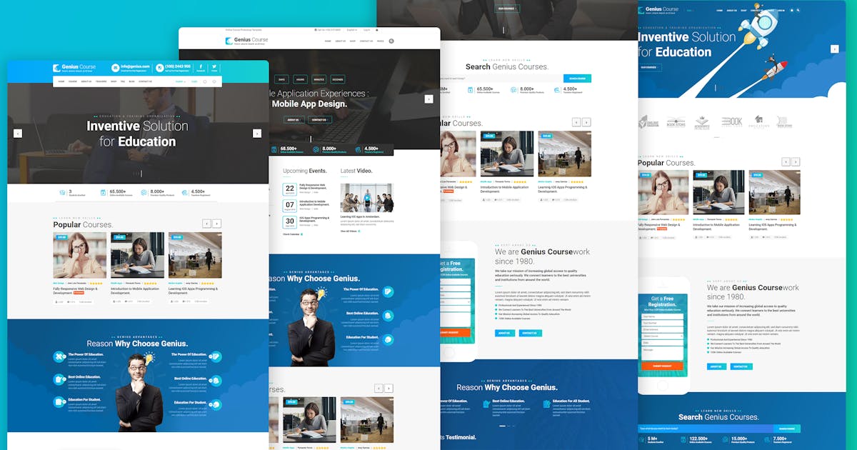 Genius Course - School Classes Institute HTML
