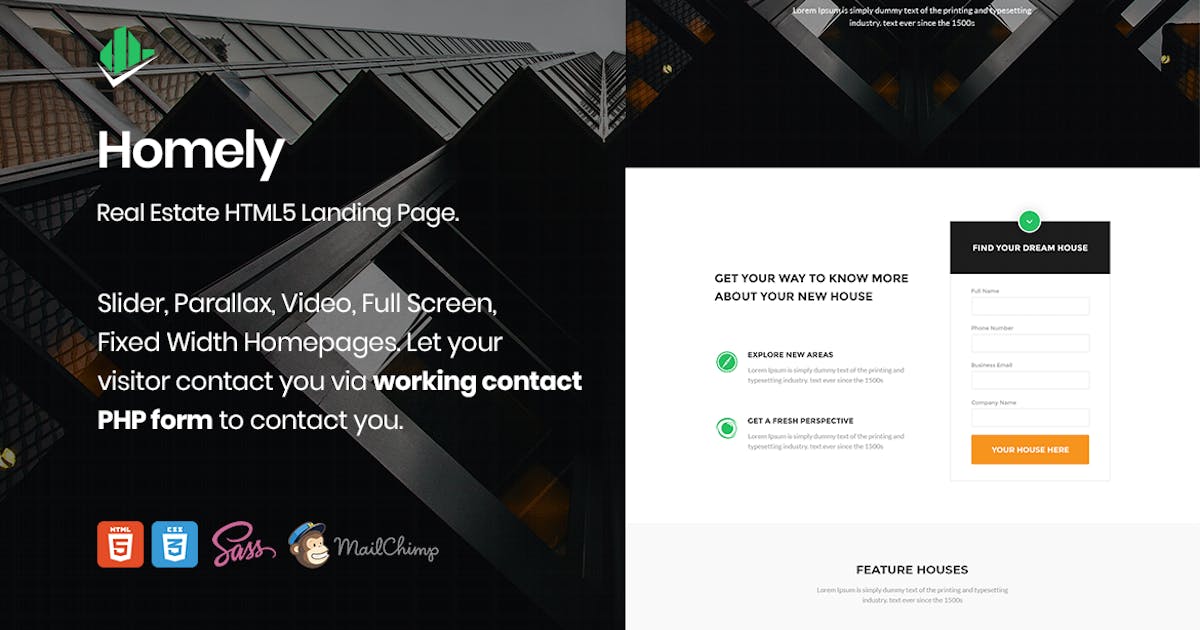 Homely - Real Estate Landing Page