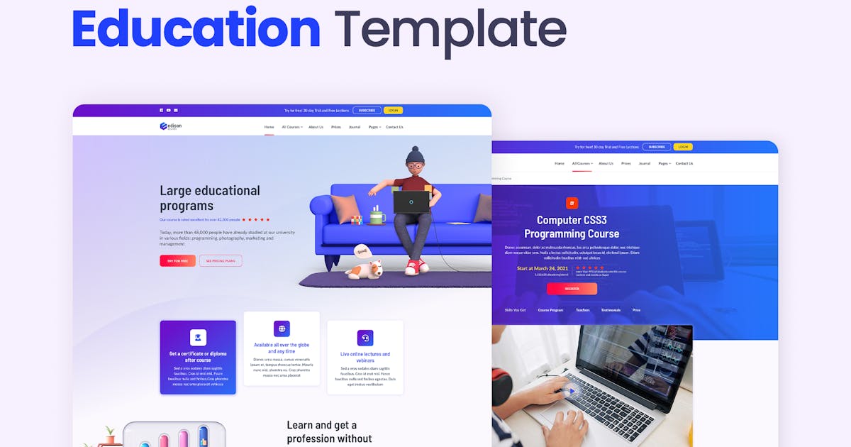 Online Education Website Template
