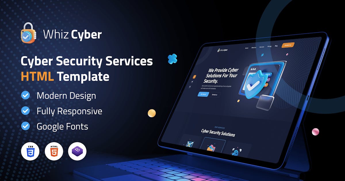 WhizCyber | Cyber Security HTML Template