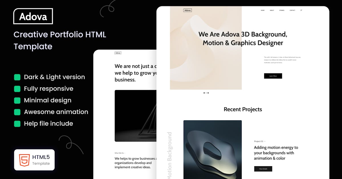 Adova - Creative Portfolio Template