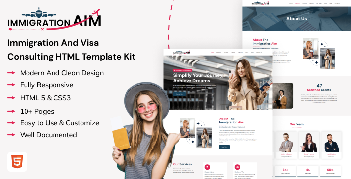 Immigration Aim - Immigration And Visa Consulting HTML Template