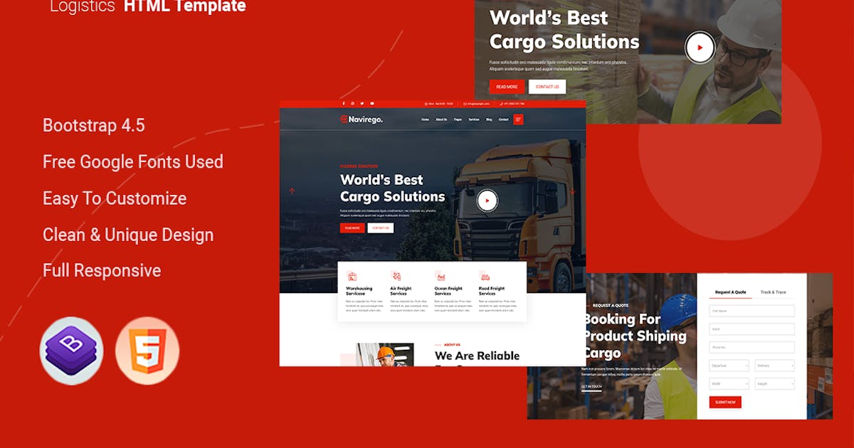 Navirego - Logistics HTML Template