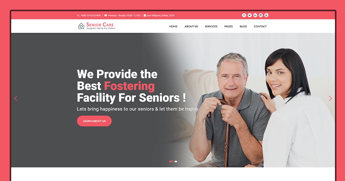Senior Care - Elders Support HTML5 Template