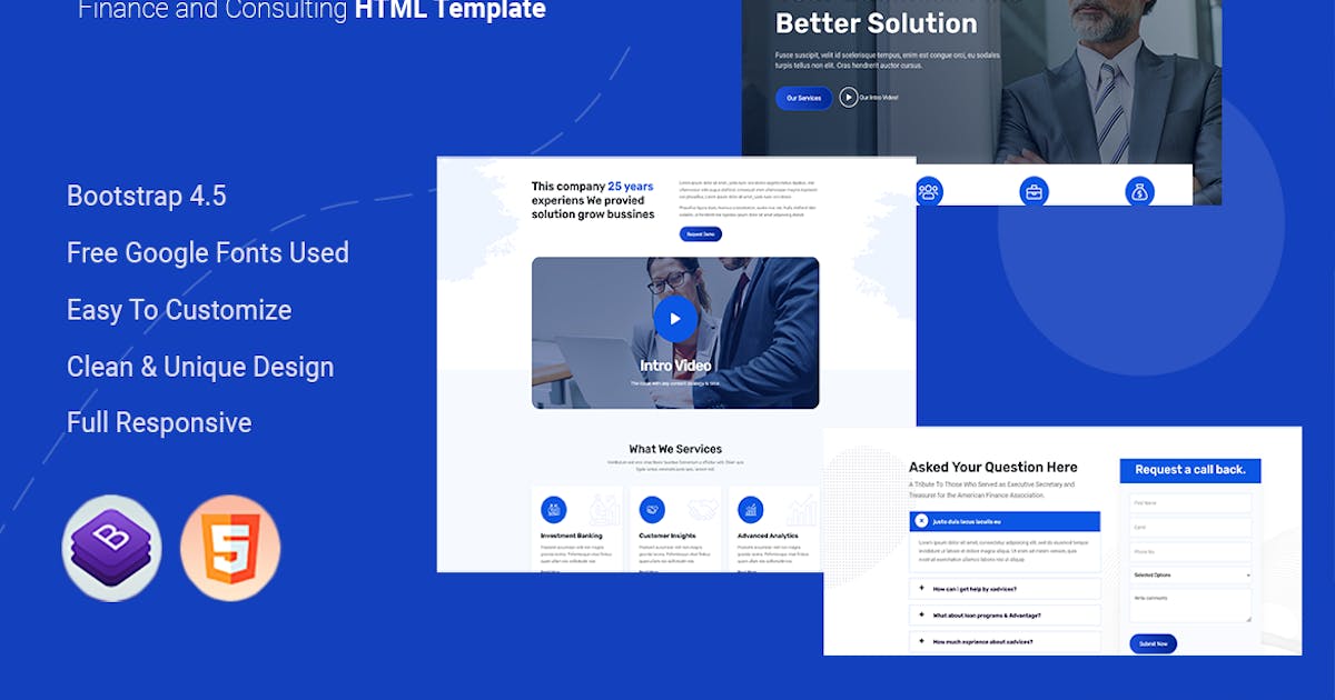Xadvices - Finance and Consulting HTML Template