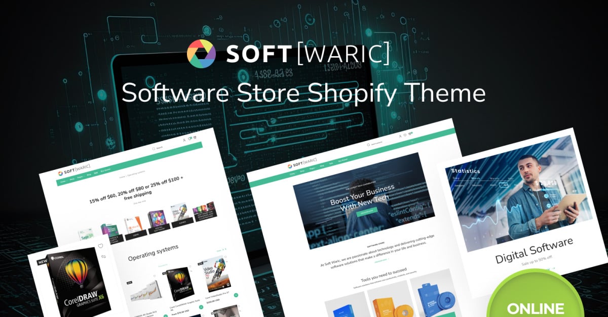 Soft Waric - Software Online Store 2.0 Responsive Shopify Theme