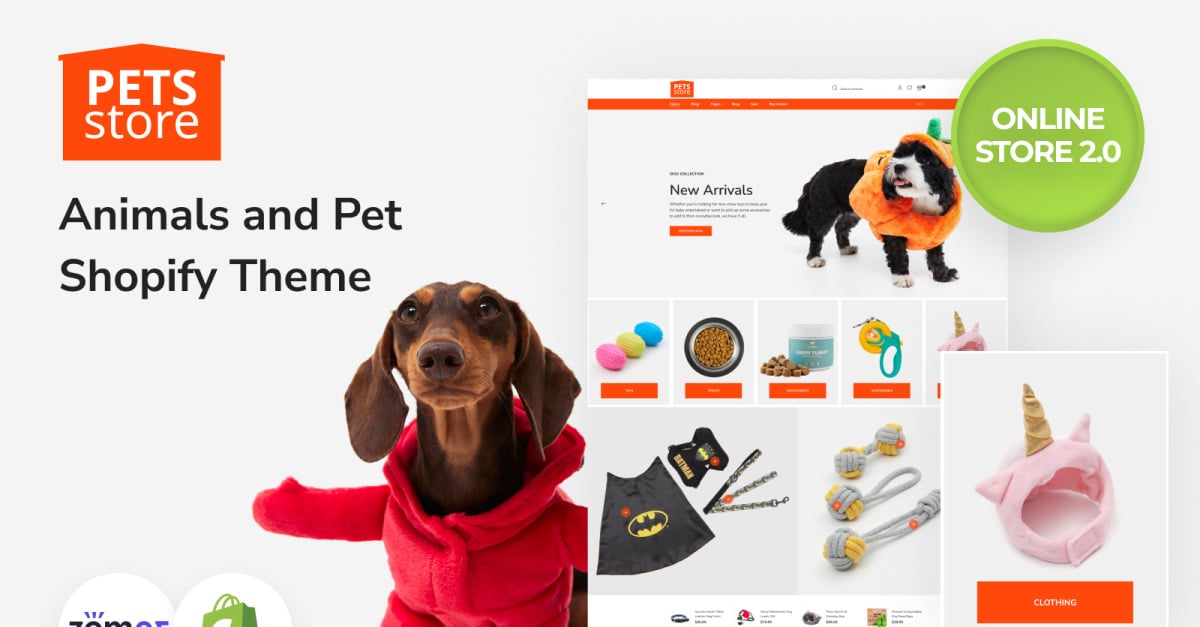 Animals and Pet Shop Responsive Online Store 2.0 Shopify Theme