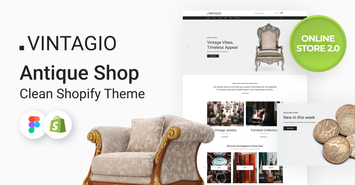 Vintagio - Antique Shop Clean Online Store 2.0 Shopify Theme