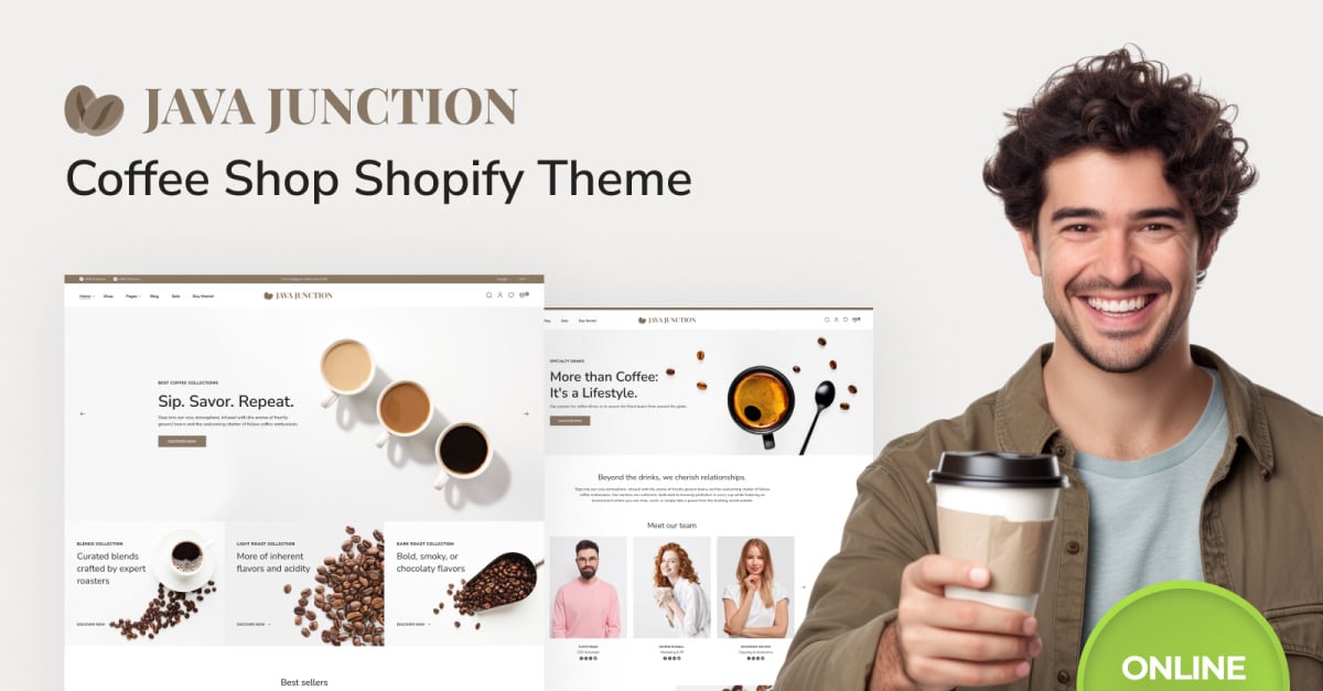 Java Junction - Coffee Shop Responsive Shopify Online Store 2.0 Theme