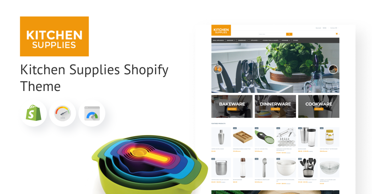 Kitchen Supplies Shopify Theme for eCommerce