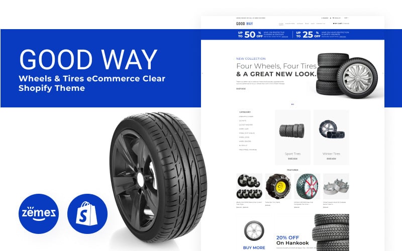 Good Way - Clean Shopify Wheels & Tires eCommerce Theme