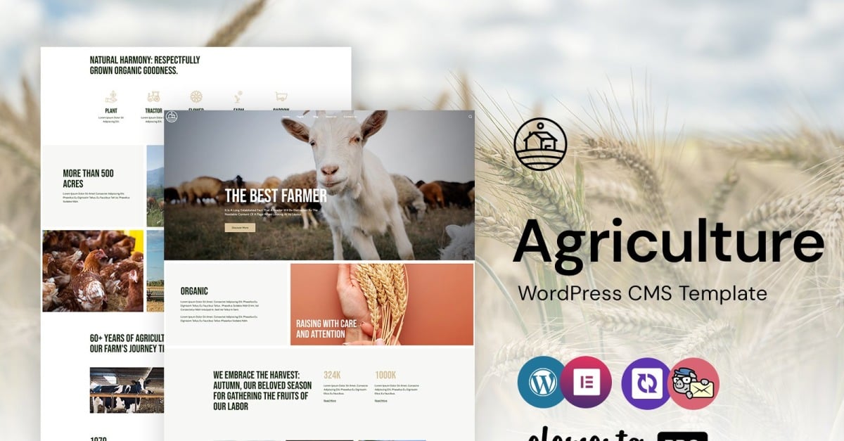 Agrior - Agriculture And Farming WordPress Elementor Theme
