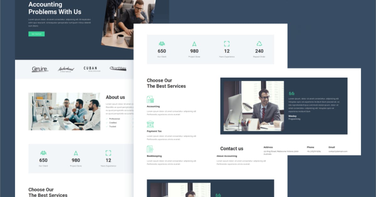 Akonta - Accounting Landing Page Template
