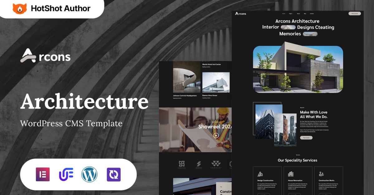 Arcons - Architecture And Construction Company WordPress Elementor Theme