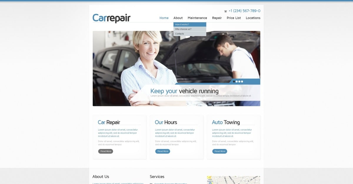 Car Repair Website Template #40041 - TemplateMonster