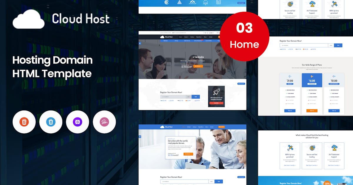 Cloud Host - Hosting Domain Template