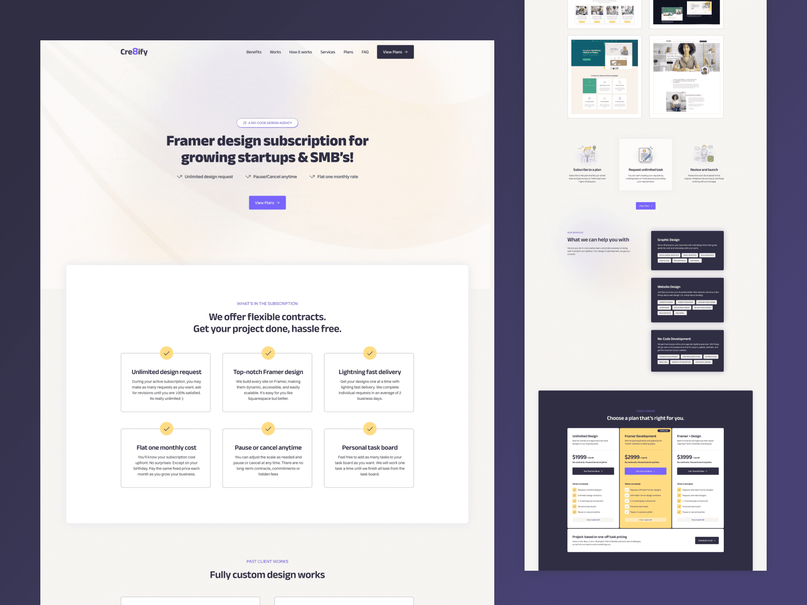 Cre8ify Framer Template