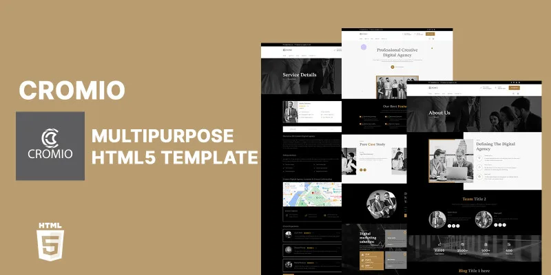 Cromio Multipurpose HTML5 Website Template by Templatebae