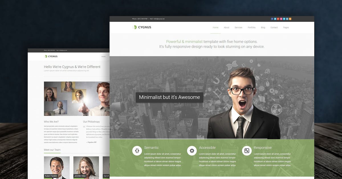 Cygnus - Minimalist Business HTML Template