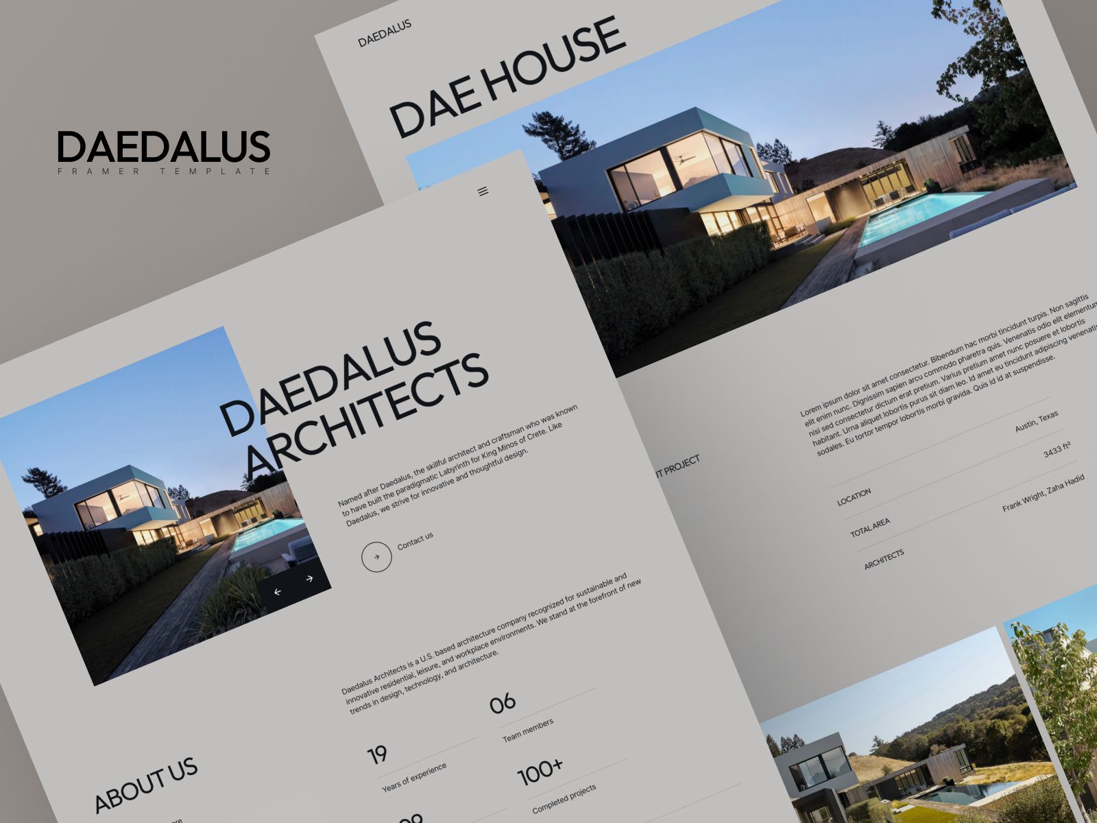 Daedalus Framer Template
