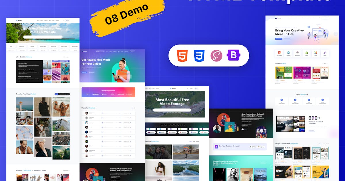 Digital Marketplace HTML Template