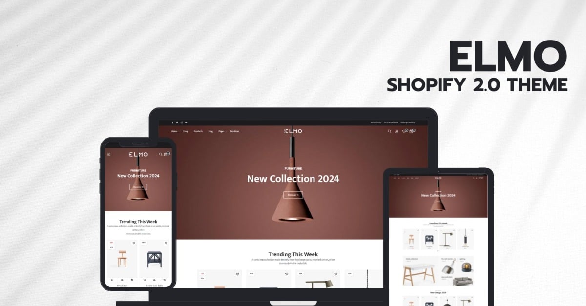 Elmo - Premium Furniture Shopify 2.0 Theme - TemplateMonster