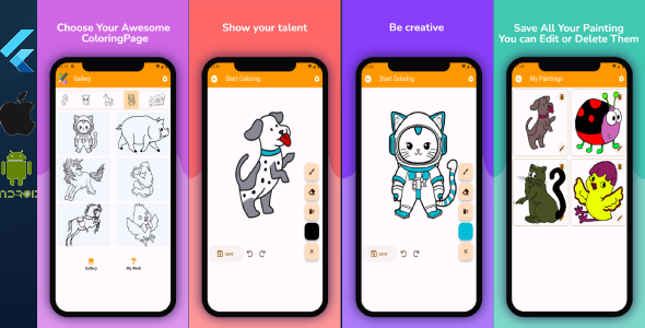 Flutter Coloring book app