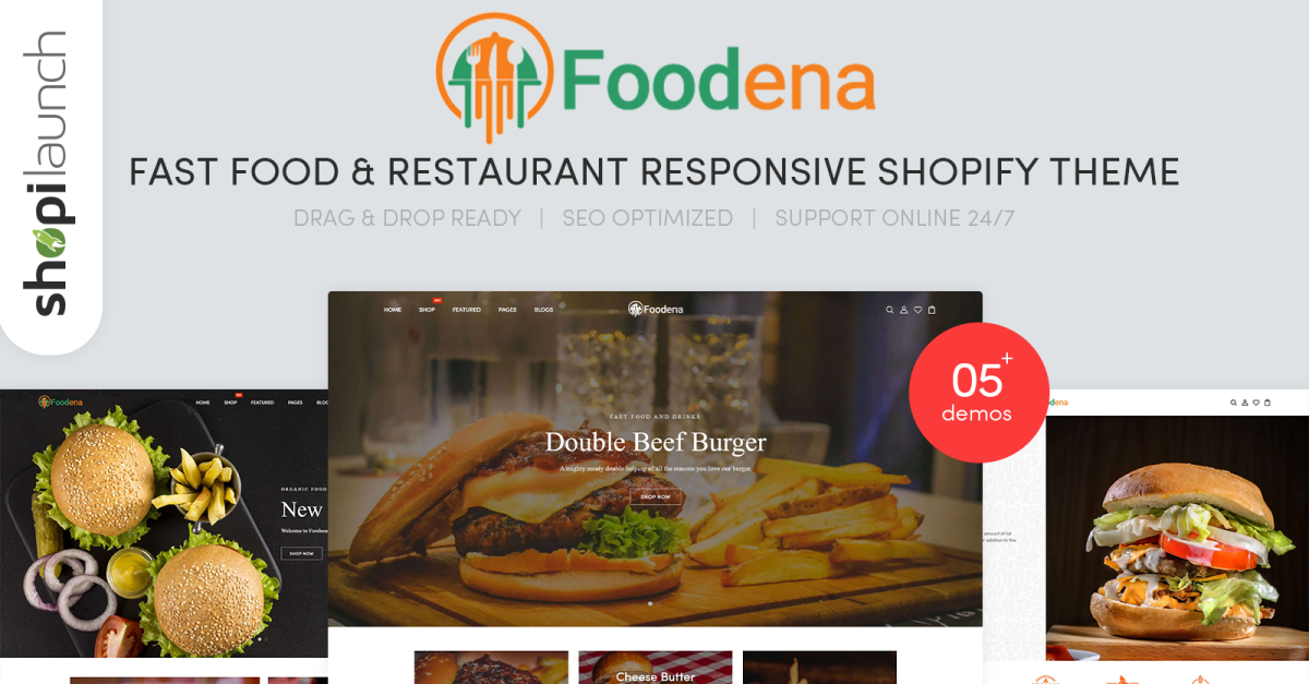 Foodena - Fast Food & Restaurant Responsive Shopify Theme