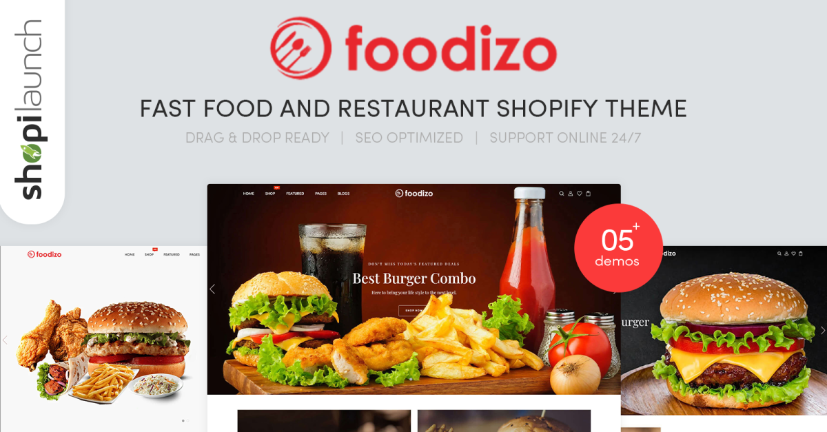 Foodizo - Fast Food & Restaurant Responsive Shopify Theme