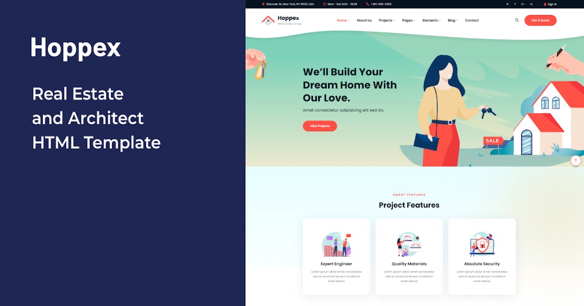 Hoppex – Real Estate and Architect HTML Template