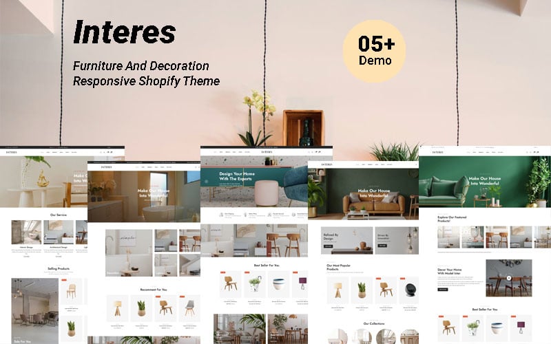 Interes - Furniture And Decoration Responsive Shopify Theme#412007