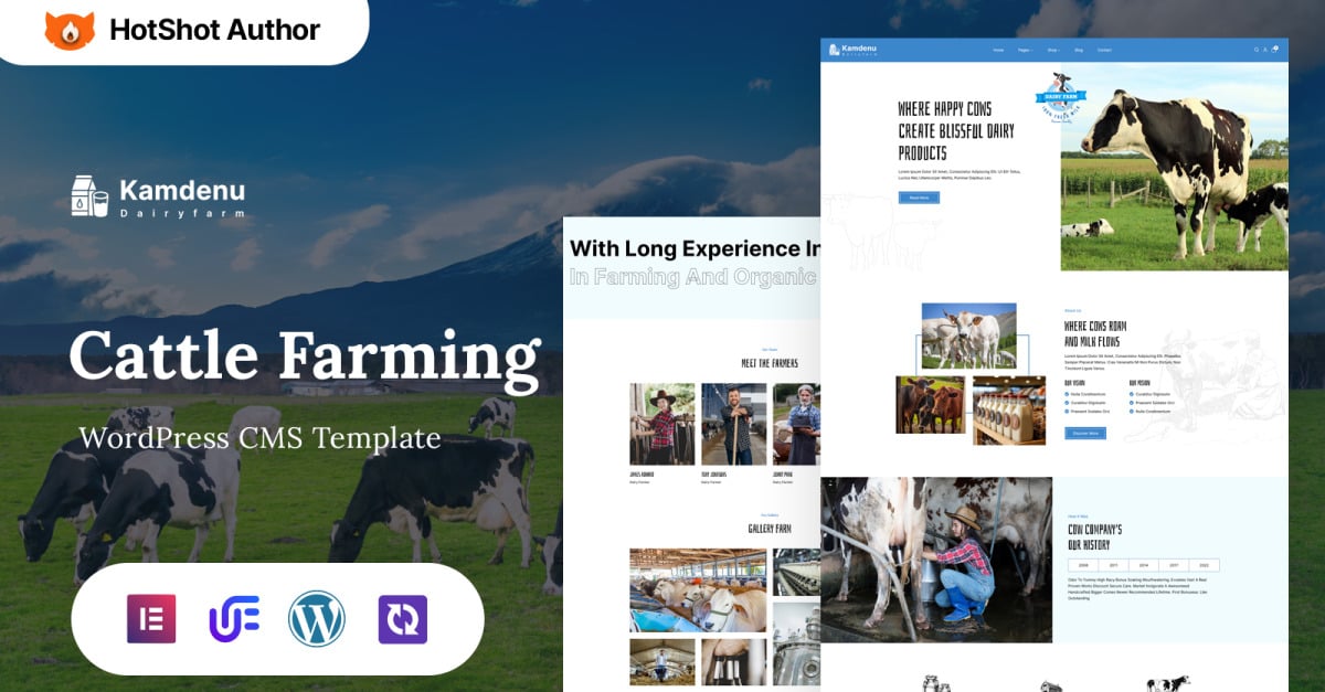 Kamdenu - Cattle Farming And Milk WordPress Elementor Theme